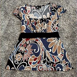 AB Studio Baby Doll Style Top with Tie Backs - Size Small